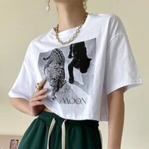 Relaxed Crop T-Shirt NWOT, Size M